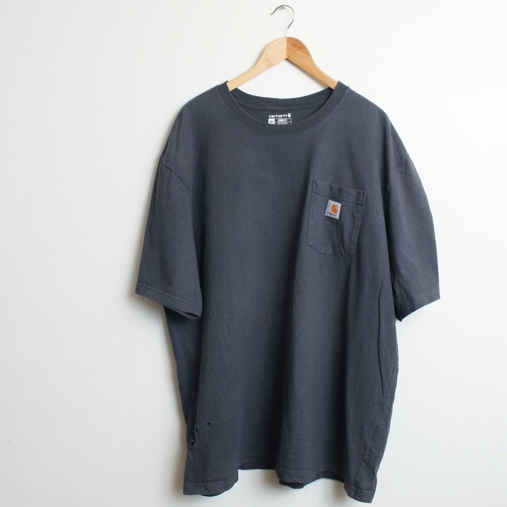 Carhartt Loose Fit Shirt Mens XXL Gray w/ Holes